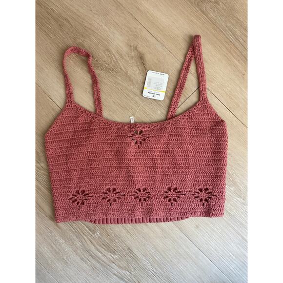 Intimately by Free People Tops - Intimately Free People crochet brami women’s size M pink cotton boho NWT